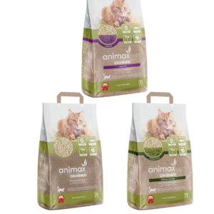 21 litrów AnimaxKot żwirek zbrylający Zestaw testowy MIX 3 opakowania, 11kg