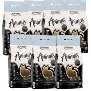 49 Litrów, AnimaxKot Golden Line 3mm – peletka zbrylająca, drewno jasne z sosny. 7 worów po 7 litrów, 32kg, 1 karton, wysyłka w cenie.